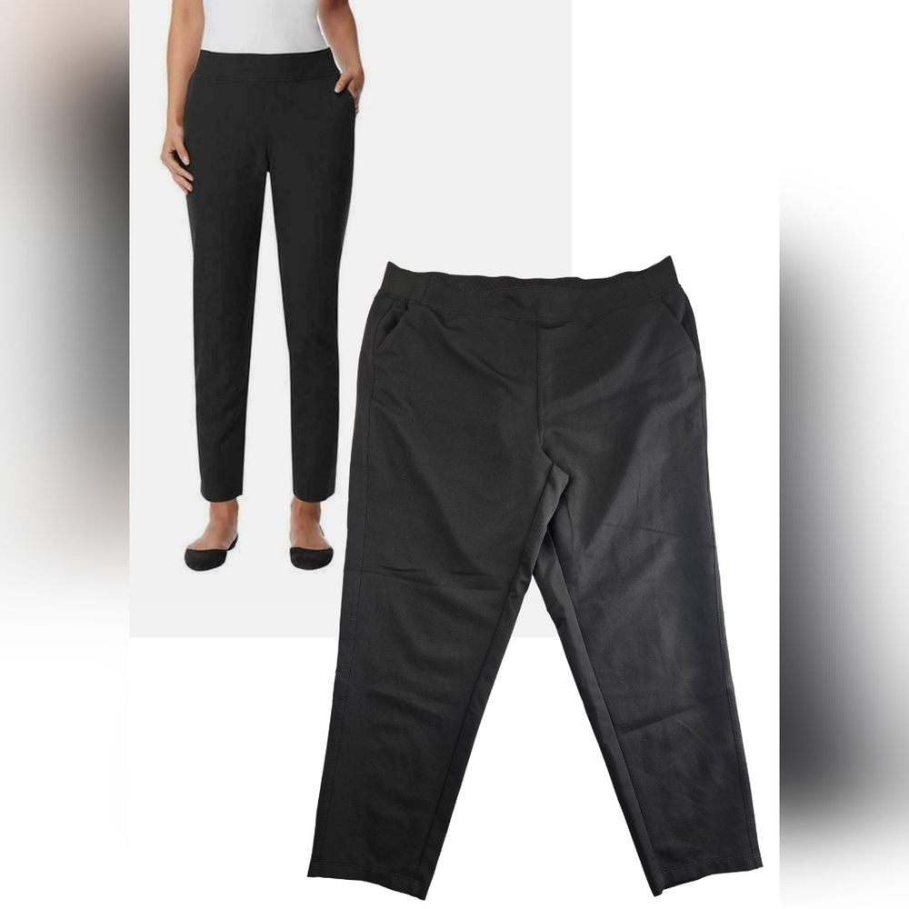 32 Degrees Cool 2X XXL Black Ankle Stretch Pull-On Pants 0361-CB